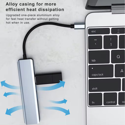 7 in 1 Type C Usb Hub Seven in One Type C 4K 30Hz Usb Splitter Supports All Type C Channel Computers to Usb Compatible with Hdmi