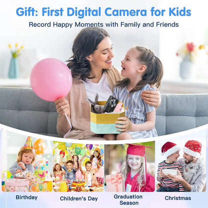 Digital Camera Children Camera for Children Camcorder with 16X Zoom Compact Cameras 1080P 44MP Cameras for Beginner Photography