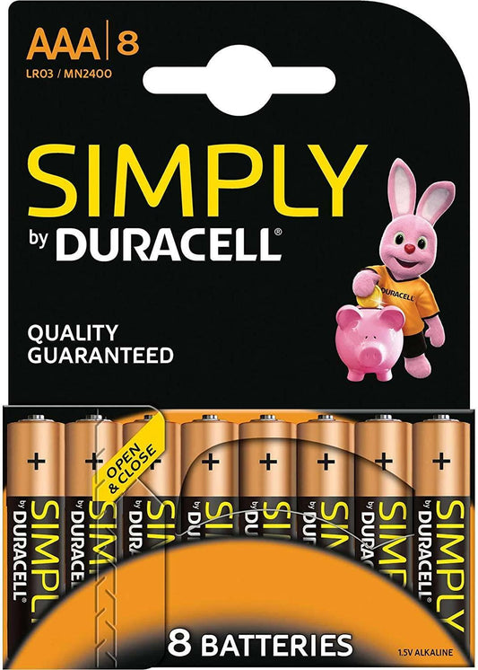 8 Duracell AAA Power Alkaline Batteries Economy Pack Longest Expiry LR03 Battery