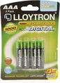 4 X AAA Rechargeable Batteries Ni-Mh 900Mah High Capacity 1000 Charges