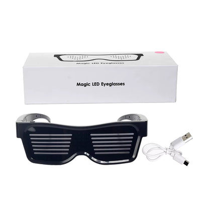 Magic Bluetooth LED Party Glasses APP Control Luminous Glasses EMD DJ Electric Syllables Glow Party Supplies Drop Shipping