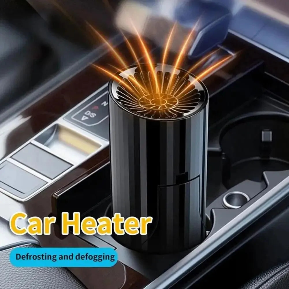 12V Portable Electric Car Fast Heater Heating Cooling Fan Warmer Wind Defrosting Black ABS Snow Demister Defroster Car Interior