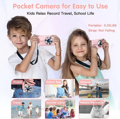 Digital Camera Children Camera for Children Camcorder with 16X Zoom Compact Cameras 1080P 44MP Cameras for Beginner Photography