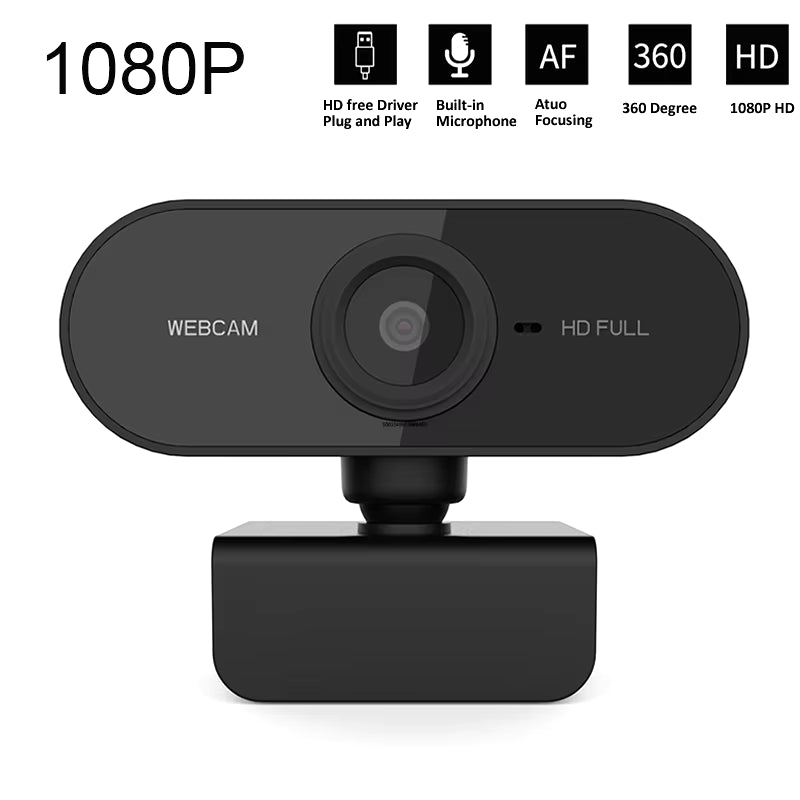 Webcam Mini 4K USB Computer 2K Webcam Full HD 1080P Web for Work with Microphone Tripod for PC Laptops Live Streaming Camera