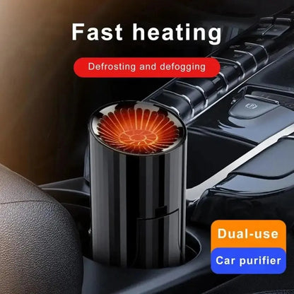 12V Portable Electric Car Fast Heater Heating Cooling Fan Warmer Wind Defrosting Black ABS Snow Demister Defroster Car Interior