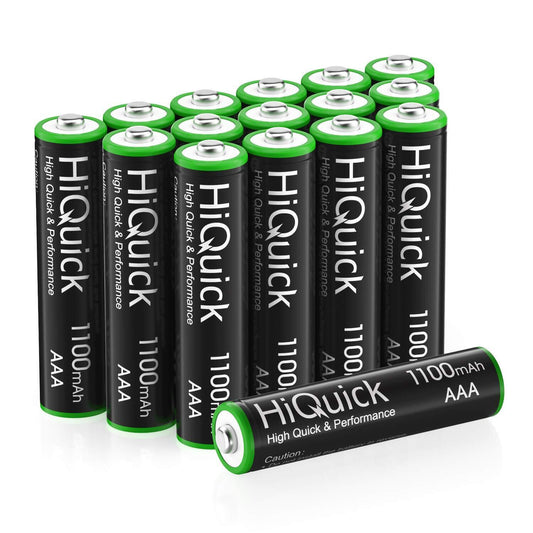 Hiquick 16 X AAA Batteries, Rechargeable 1100Mah Ni-Mh Battery High Capacity