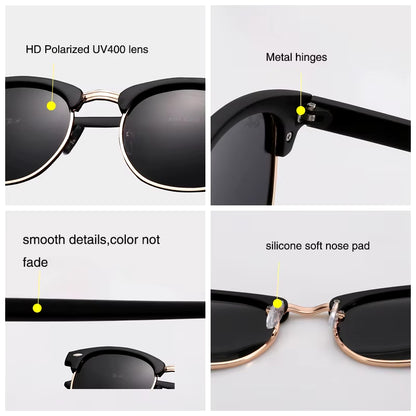 UV400 Polarized Sunglasses Men Women Classic Cool Retro Sun Glasses Coating Man Driving Shades Fashion Male Oculos