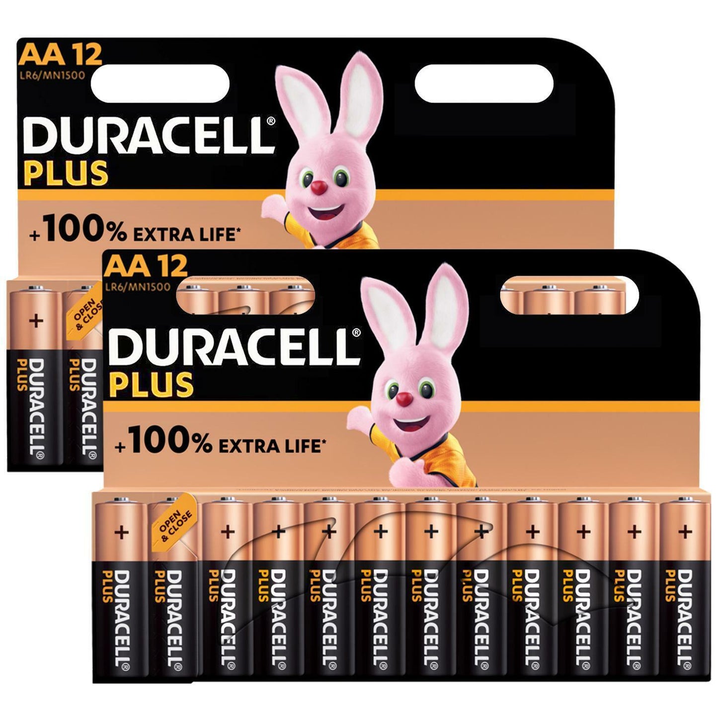 24 X Duracell plus Power AA Batteries Alkaline Battery LR6 MN1500 Longest Expiry