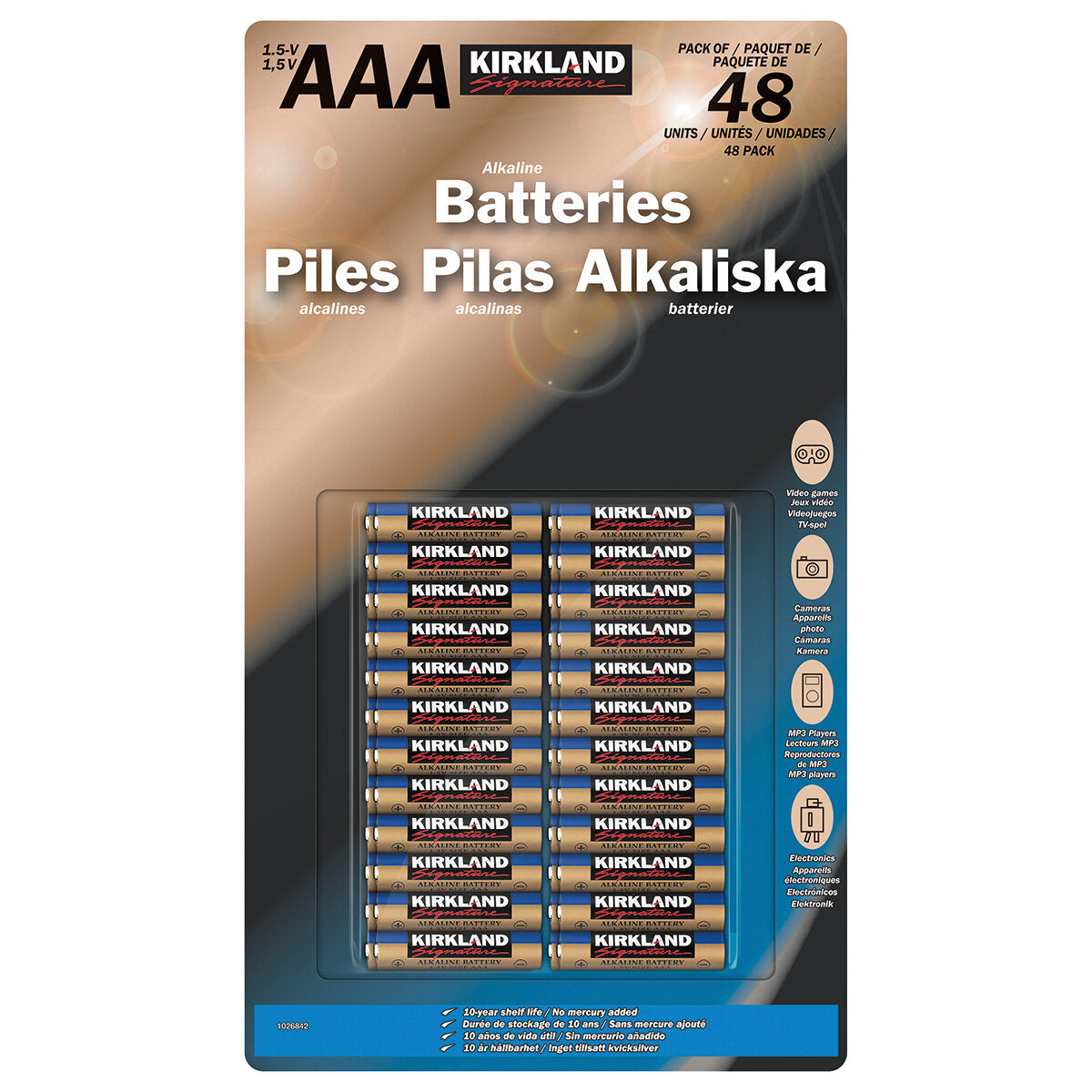 Alkaline AAA Batteries - 48 Pack